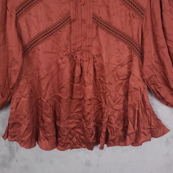 Jen’s Pirate Booty Stevie Top Tunic Sz M Cottagecore Long Balloon Sleeve Peasant - Picture 2 of 11